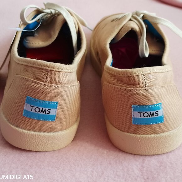 TOMS Paseo Canvas Lace-Up Shoes, Sesame, Size 14, NWT - Picture 2 of 11
